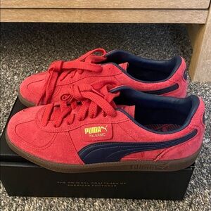 Puma Palermo Sneakers in Red and Navy